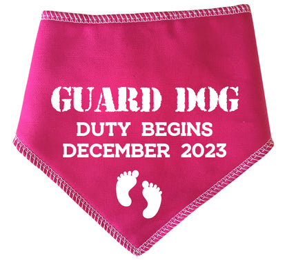 Guard Dog Duty Any Date Dog Bandana