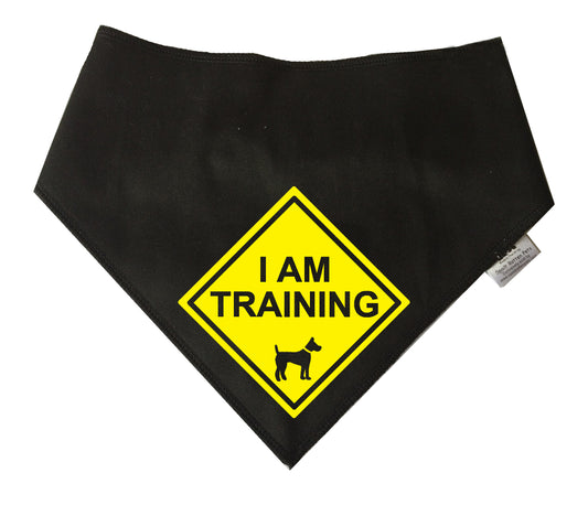 I AM TRAINING Warning Sign Dog Bandana