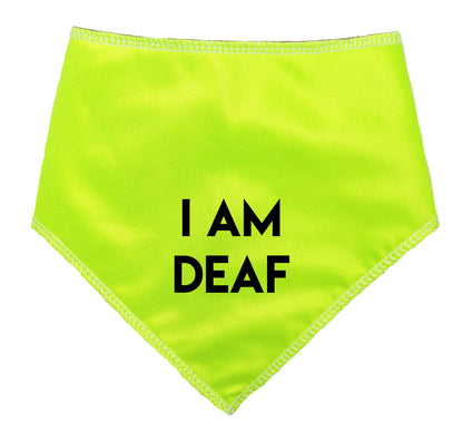 I AM DEAF Hi Vis Dog Bandana