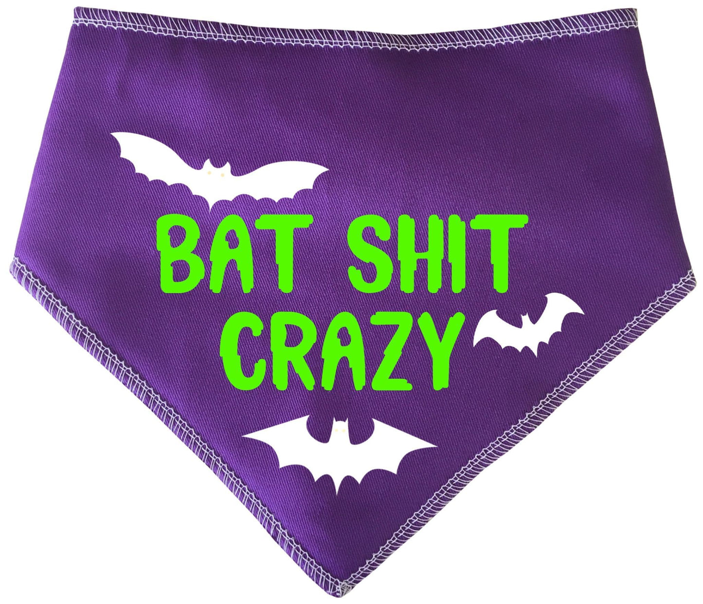 'Bat Shit Crazy' Halloween Dog Bandana