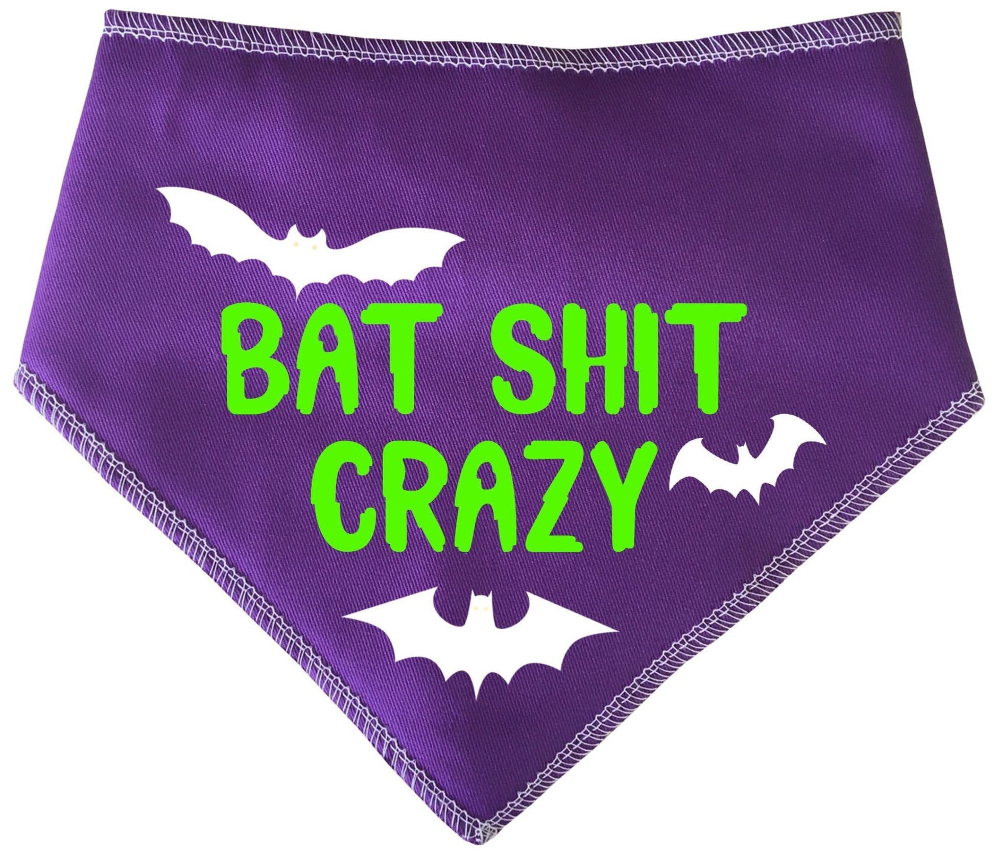 'Bat Shit Crazy' Halloween Dog Bandana