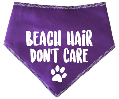 'Beach Hair Don't Care' Summer Dog Bandana