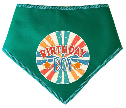 Birthday Boy Retro Sunset Dog Bandana