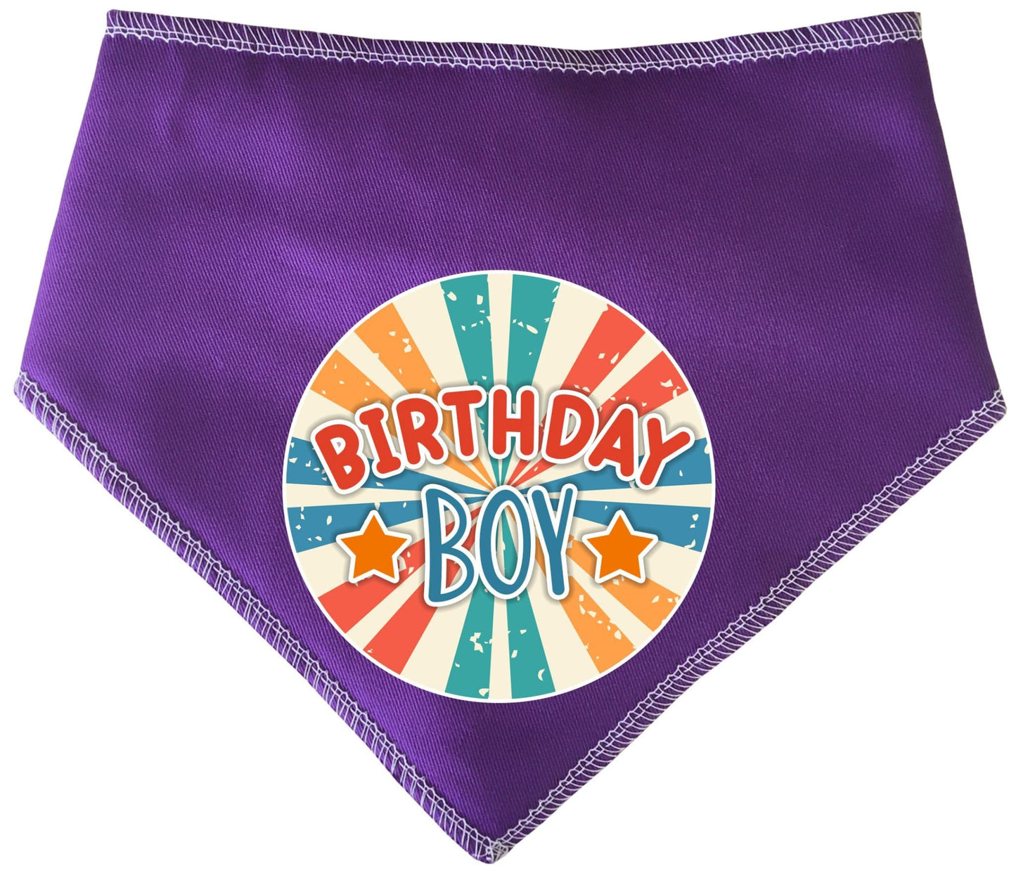 Birthday Boy Retro Sunset Dog Bandana