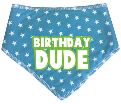 'Birthday Dude' Happy Birthday Stars Dog Bandana