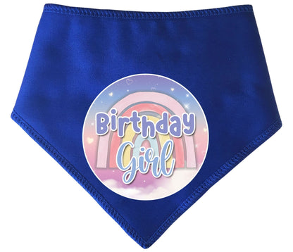 Birthday Girl Pastel Rainbow Dog Bandana