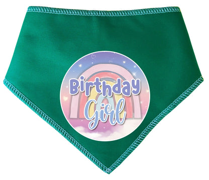 Birthday Girl Pastel Rainbow Dog Bandana