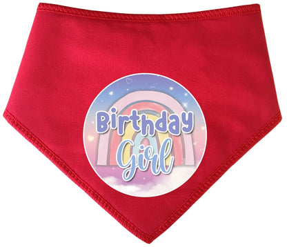 Birthday Girl Pastel Rainbow Dog Bandana