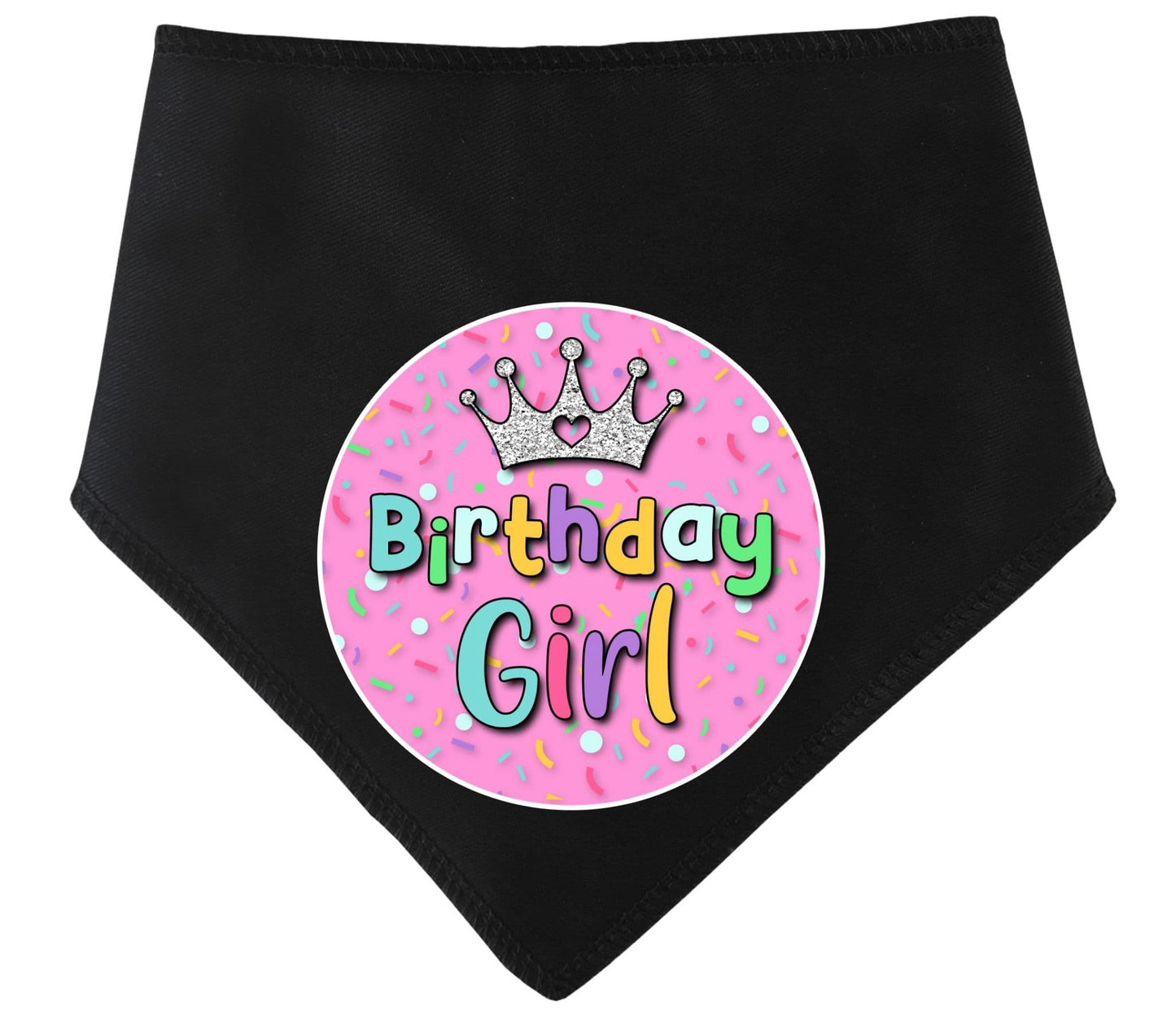 Birthday Girl With Crown Dog Bandana