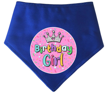 Birthday Girl With Crown Dog Bandana