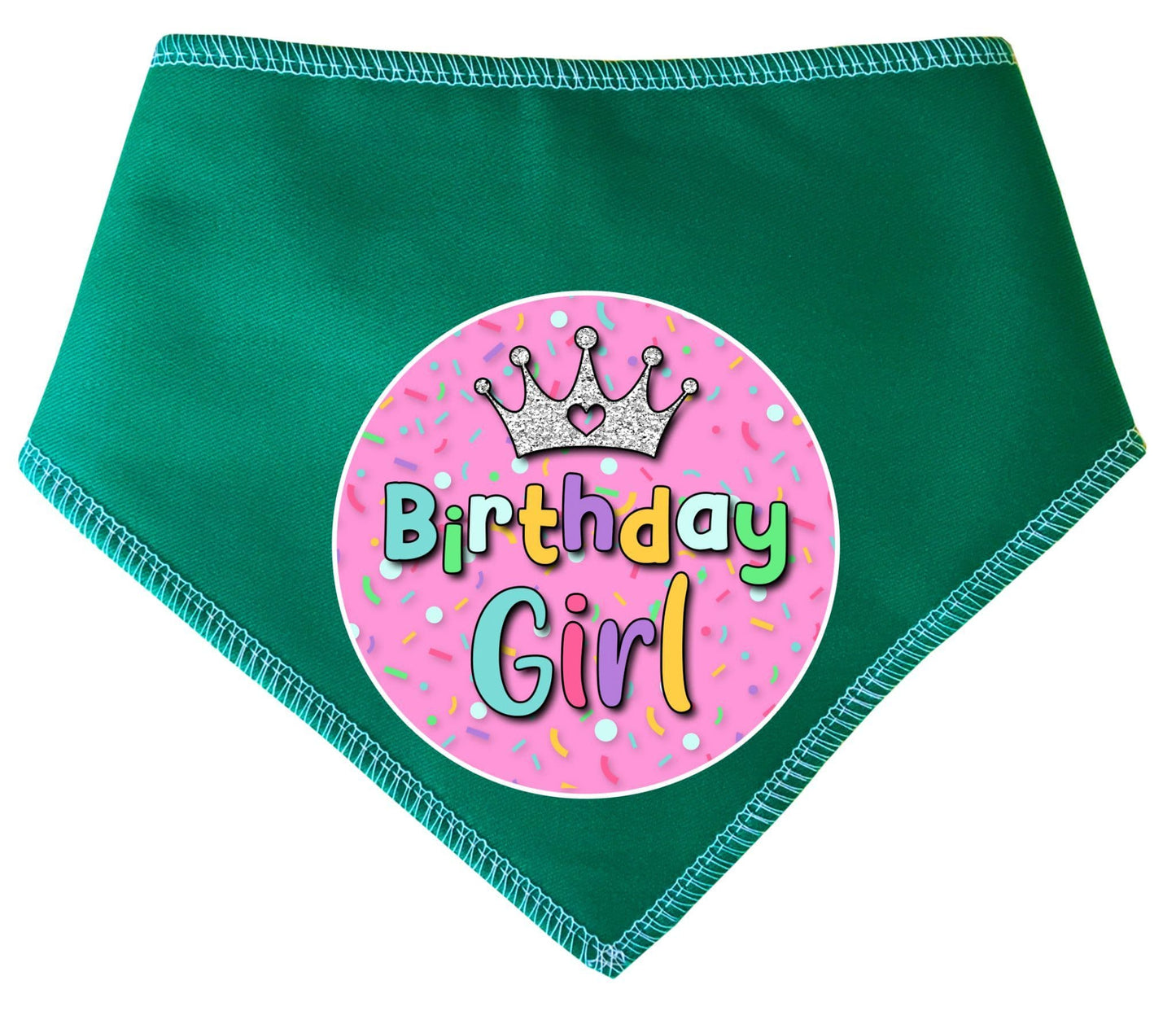 Birthday Girl With Crown Dog Bandana