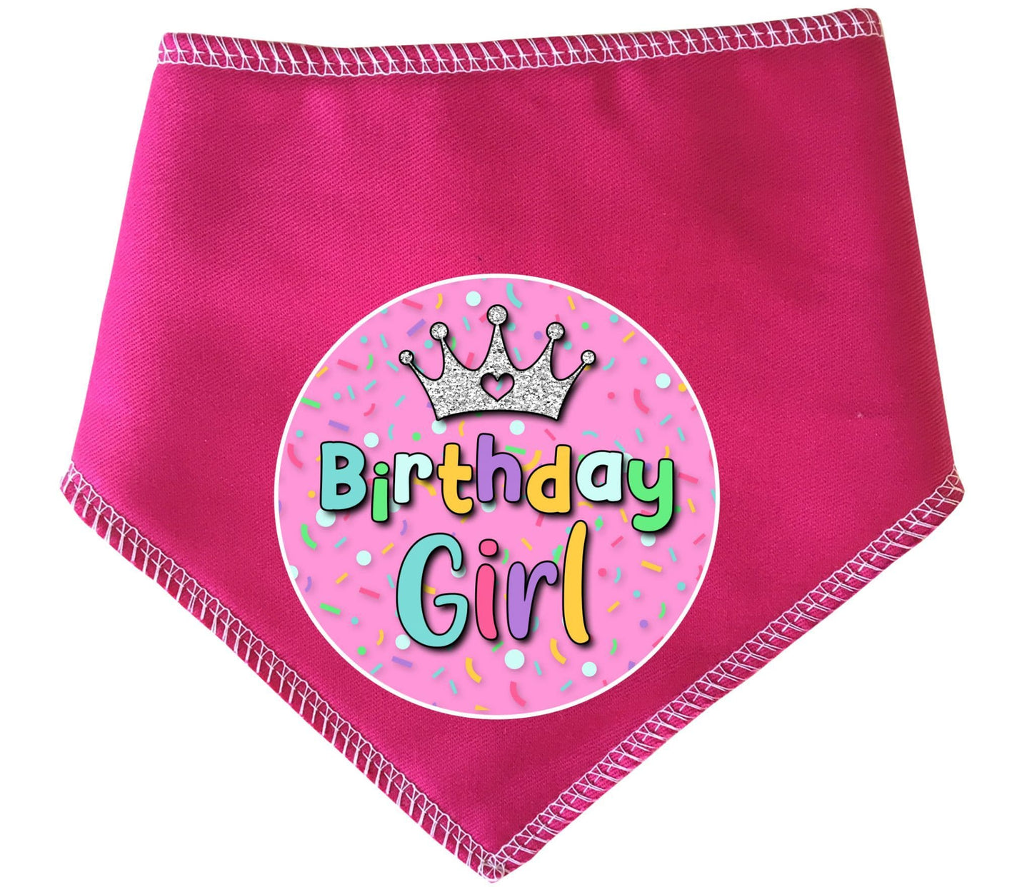 Birthday Girl With Crown Dog Bandana