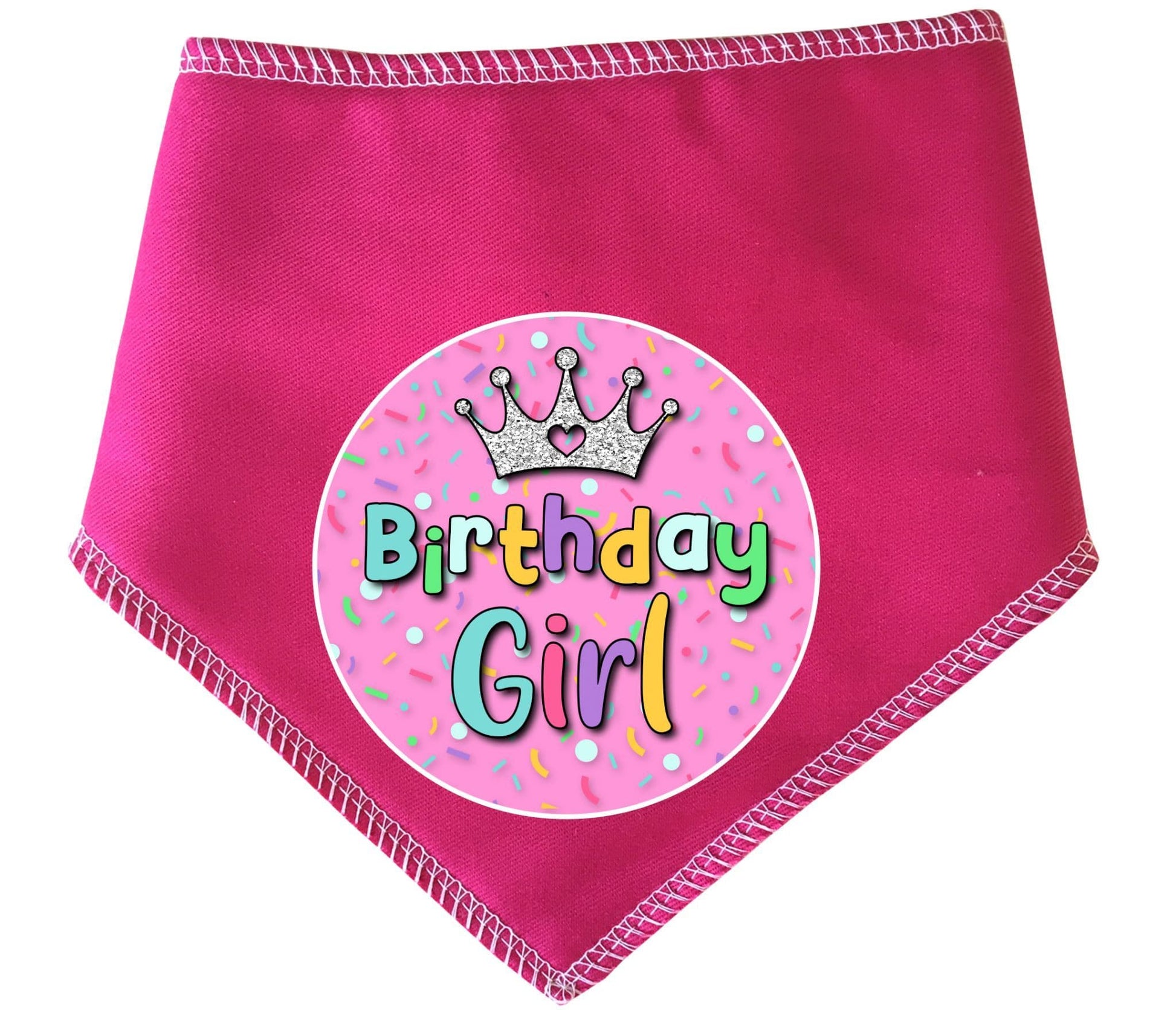 Birthday Girl With Crown Dog Bandana