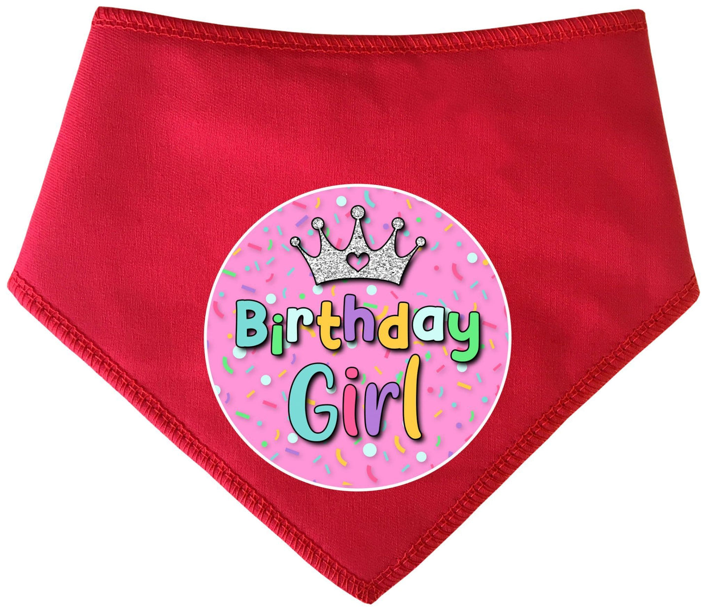 Birthday Girl With Crown Dog Bandana