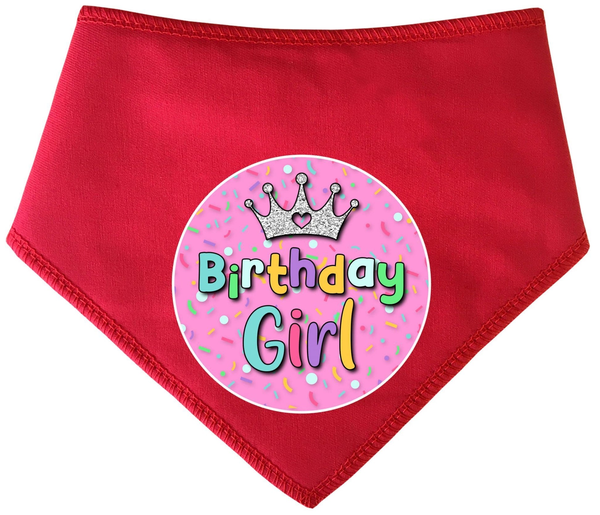 Birthday Girl With Crown Dog Bandana