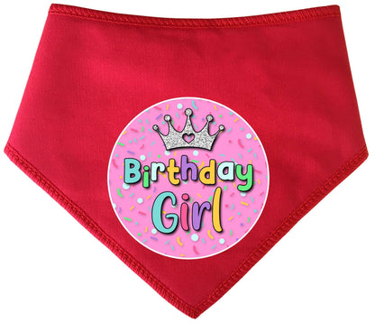 Birthday Girl With Crown Dog Bandana