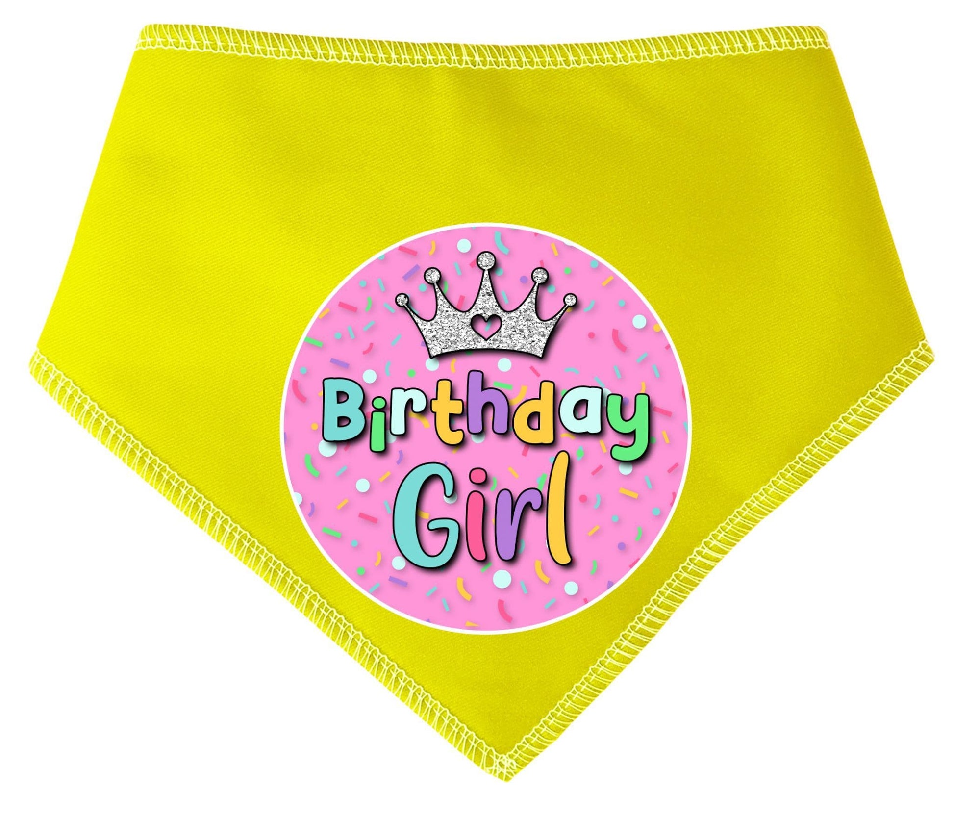 Birthday Girl With Crown Dog Bandana