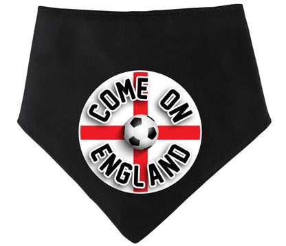 'Come On England' Circle Printed World Cup Football Dog Bandana