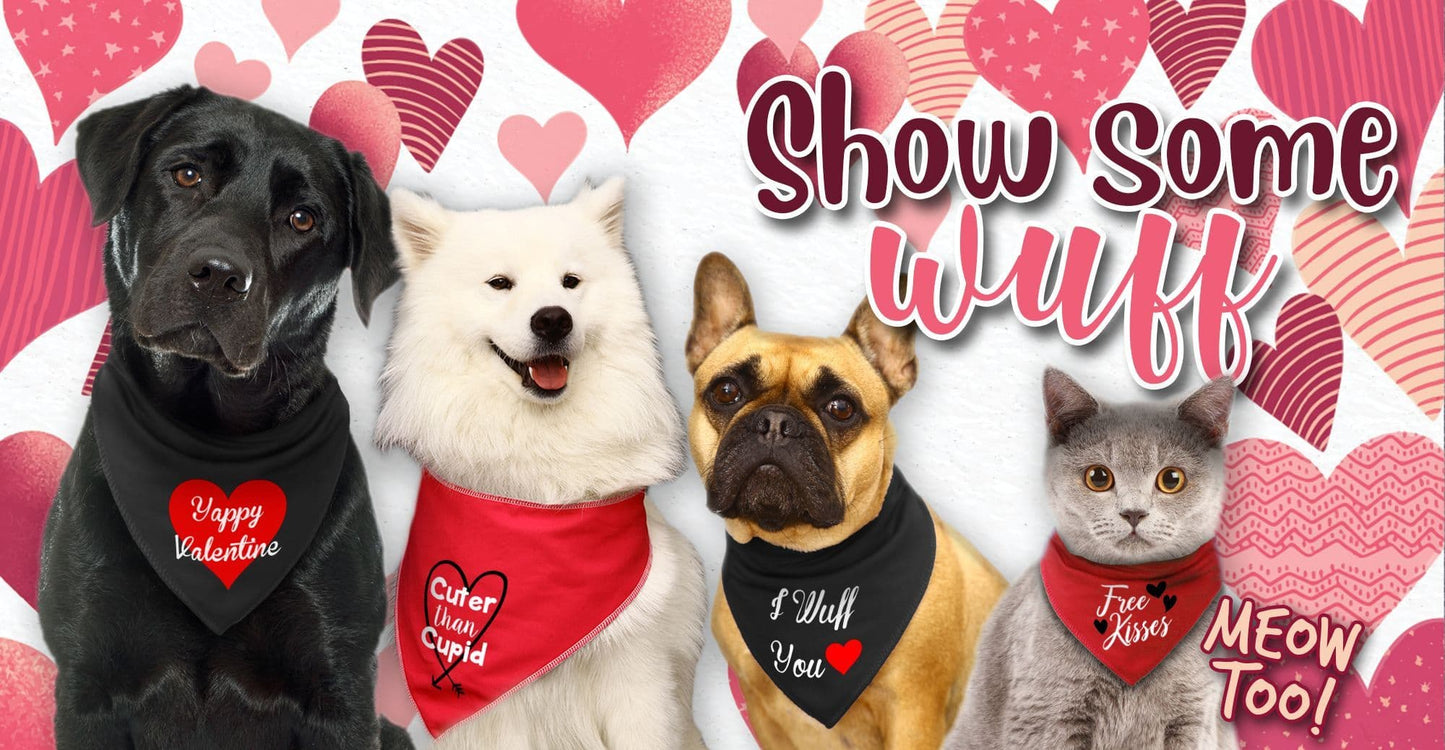 'Cuter Than Your Boyfriend' Valentine's Day Dog Bandana