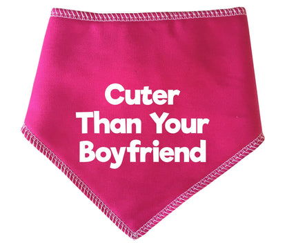 'Cuter Than Your Boyfriend' Valentine's Day Dog Bandana