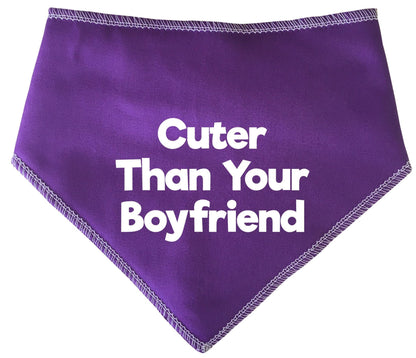 'Cuter Than Your Boyfriend' Valentine's Day Dog Bandana