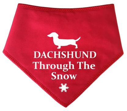 'Dachshund Through The Snow' Christmas Dog Bandana