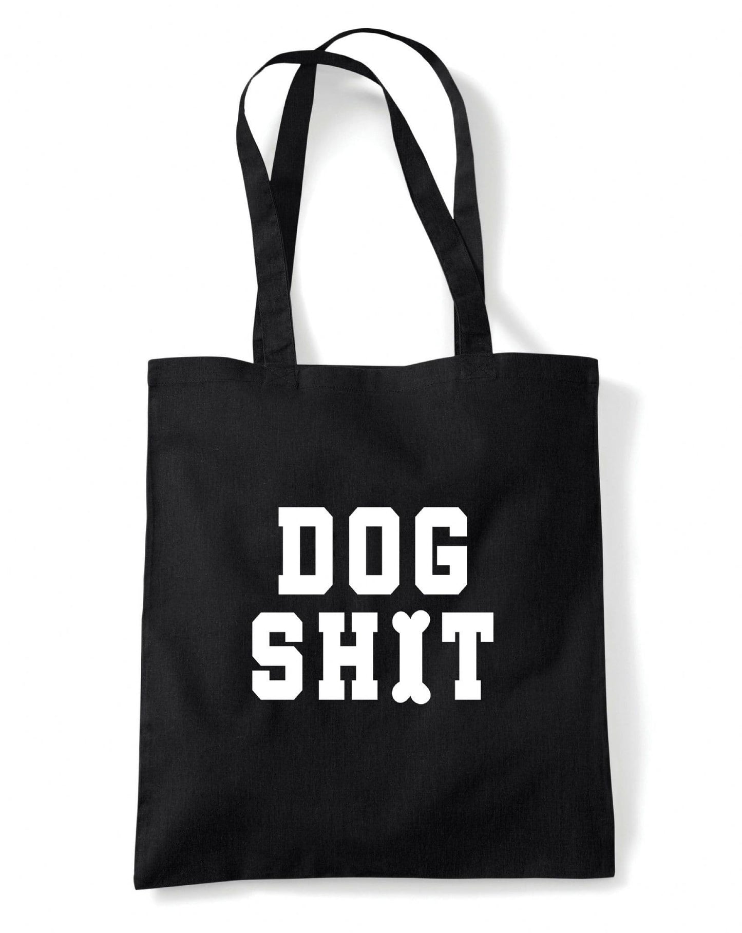 Dog Sh*t Reusable Cotton Shopping Bag Tote with Long Handles