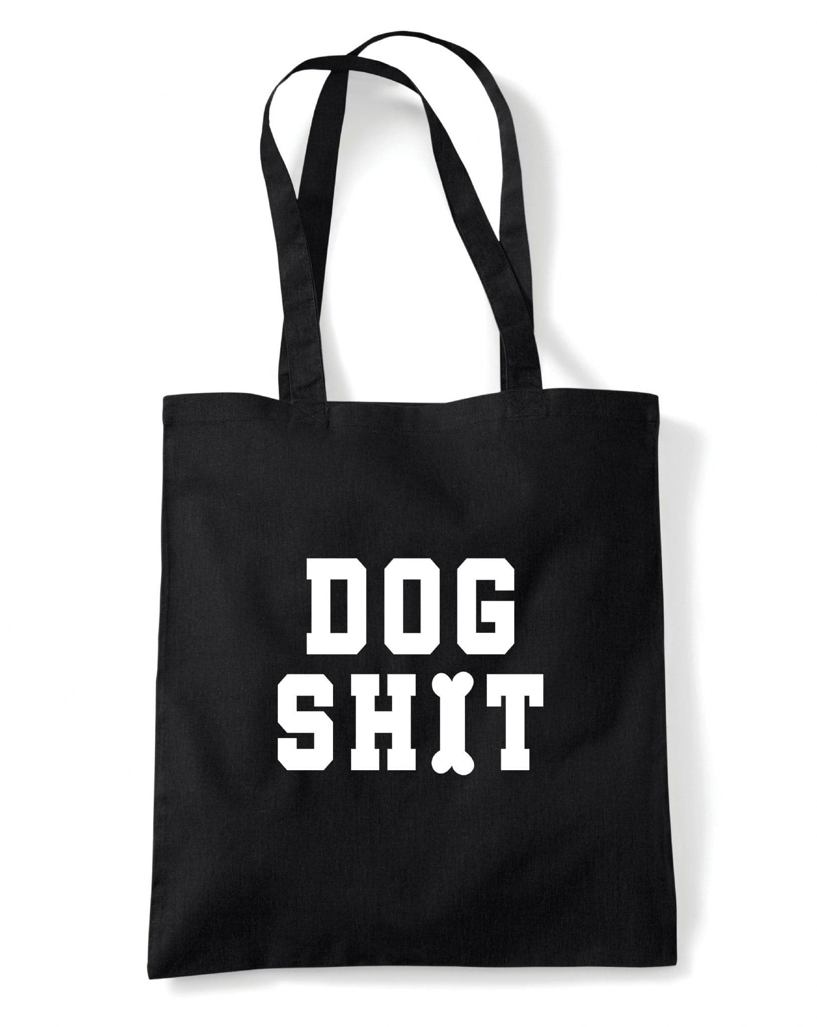 Dog Sh*t Reusable Cotton Shopping Bag Tote with Long Handles