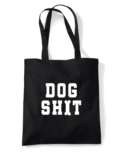 Dog Sh*t Reusable Cotton Shopping Bag Tote with Long Handles