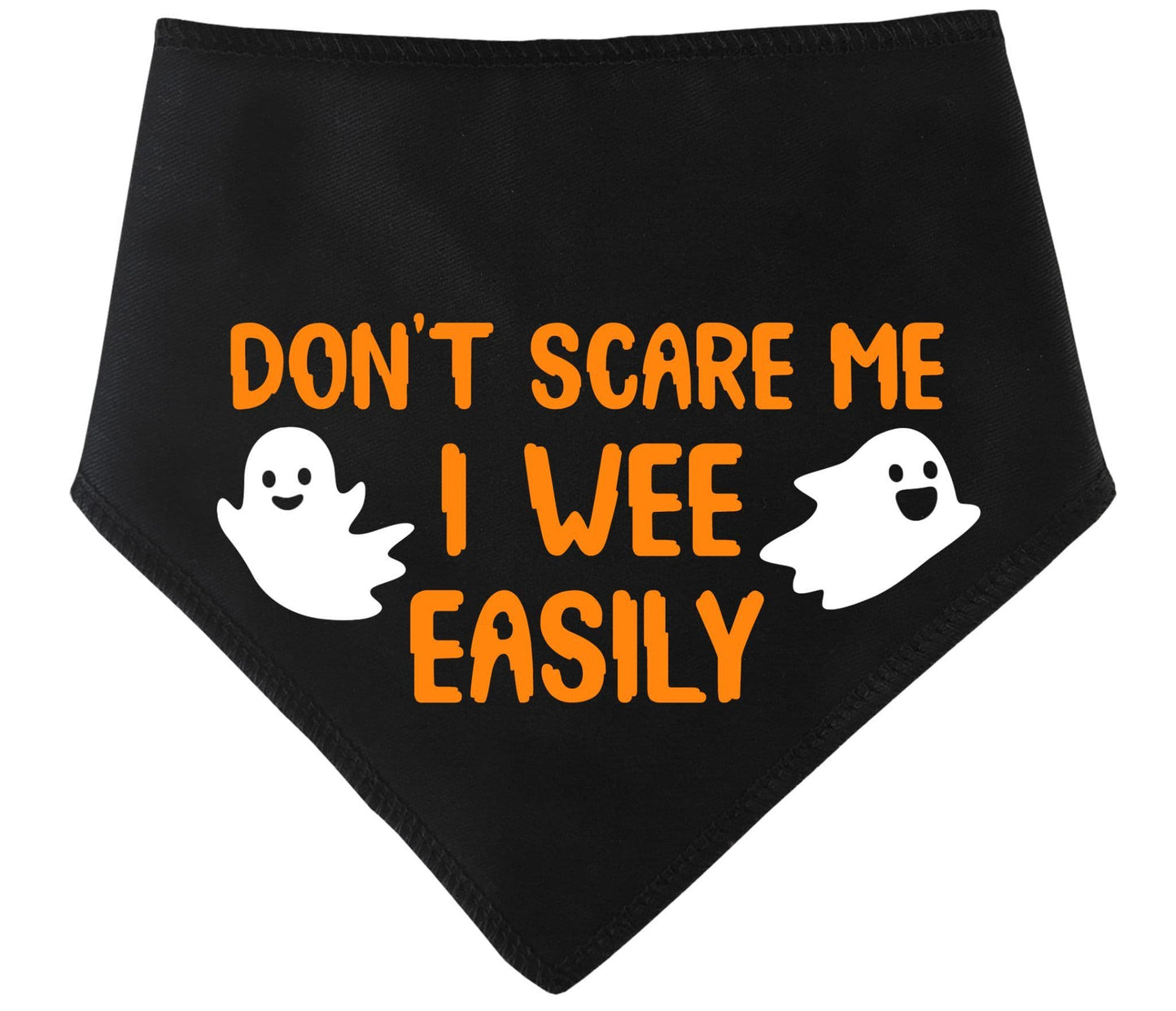 'Don't Scare Me I Wee Easily' Halloween Dog Bandana