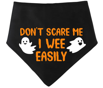 'Don't Scare Me I Wee Easily' Halloween Dog Bandana