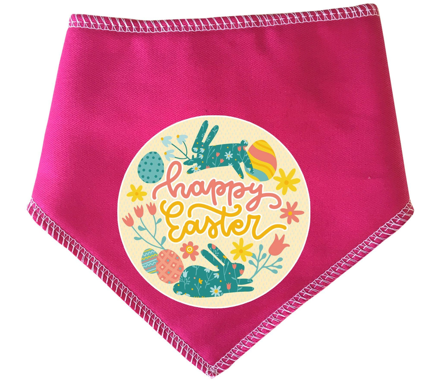 Easter Happy Bunny Circle  Easter Dog Bandana