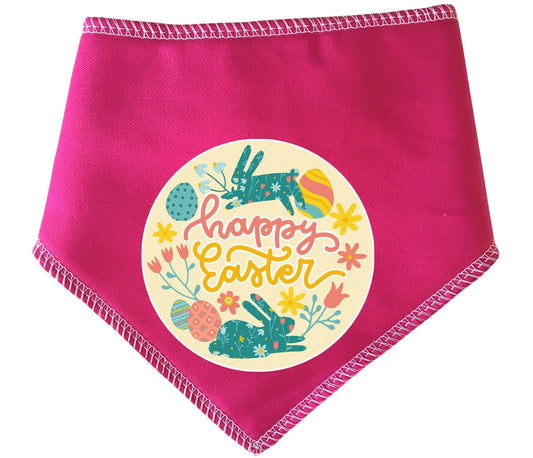 Easter Happy Bunny Circle  Easter Dog Bandana