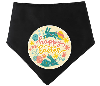 Easter Happy Bunny Circle  Easter Dog Bandana