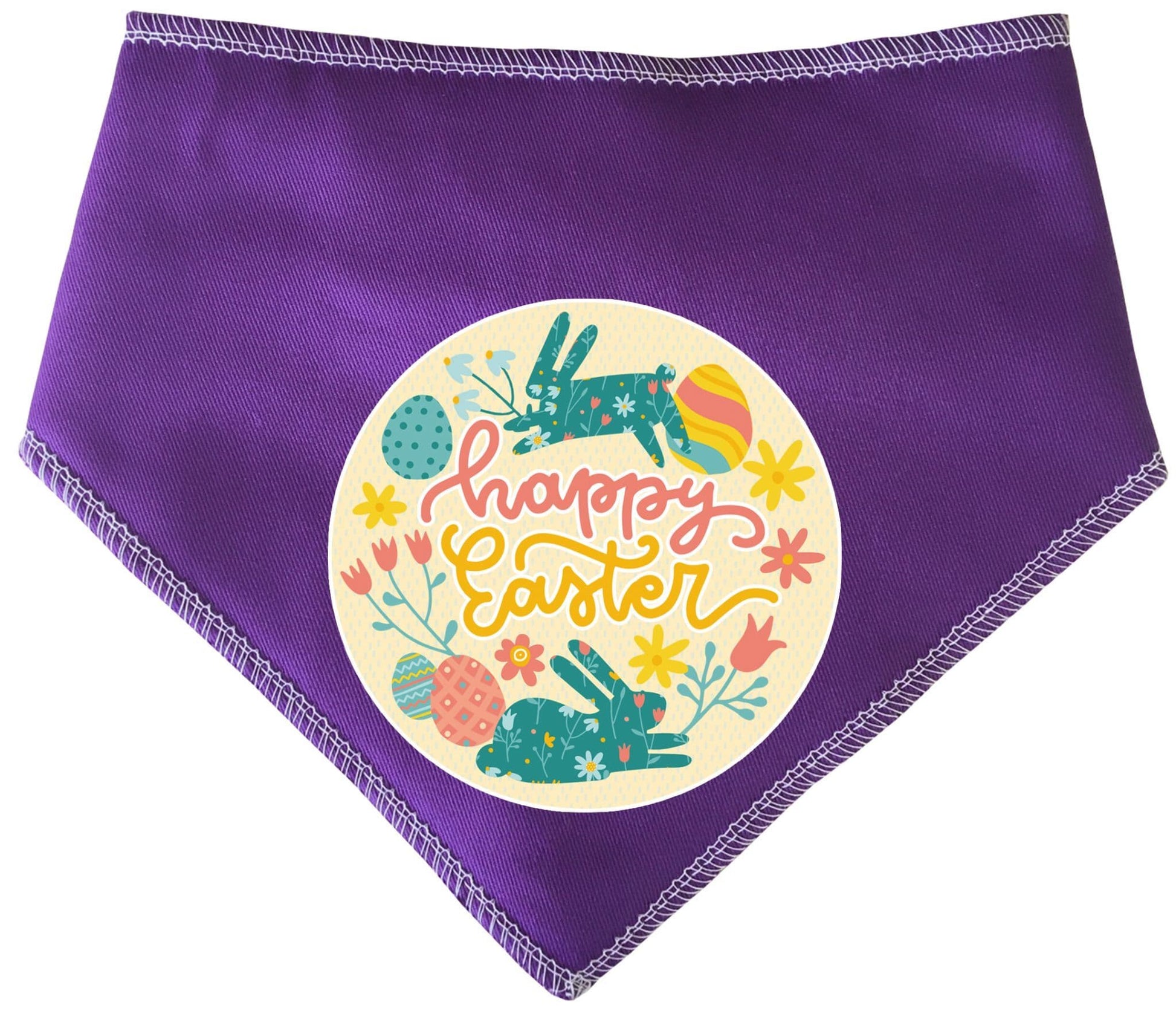 Easter Happy Bunny Circle  Easter Dog Bandana