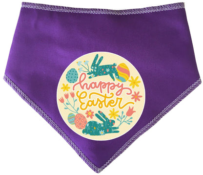 Easter Happy Bunny Circle  Easter Dog Bandana