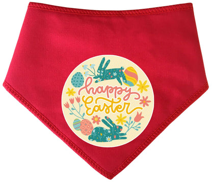 Easter Happy Bunny Circle  Easter Dog Bandana