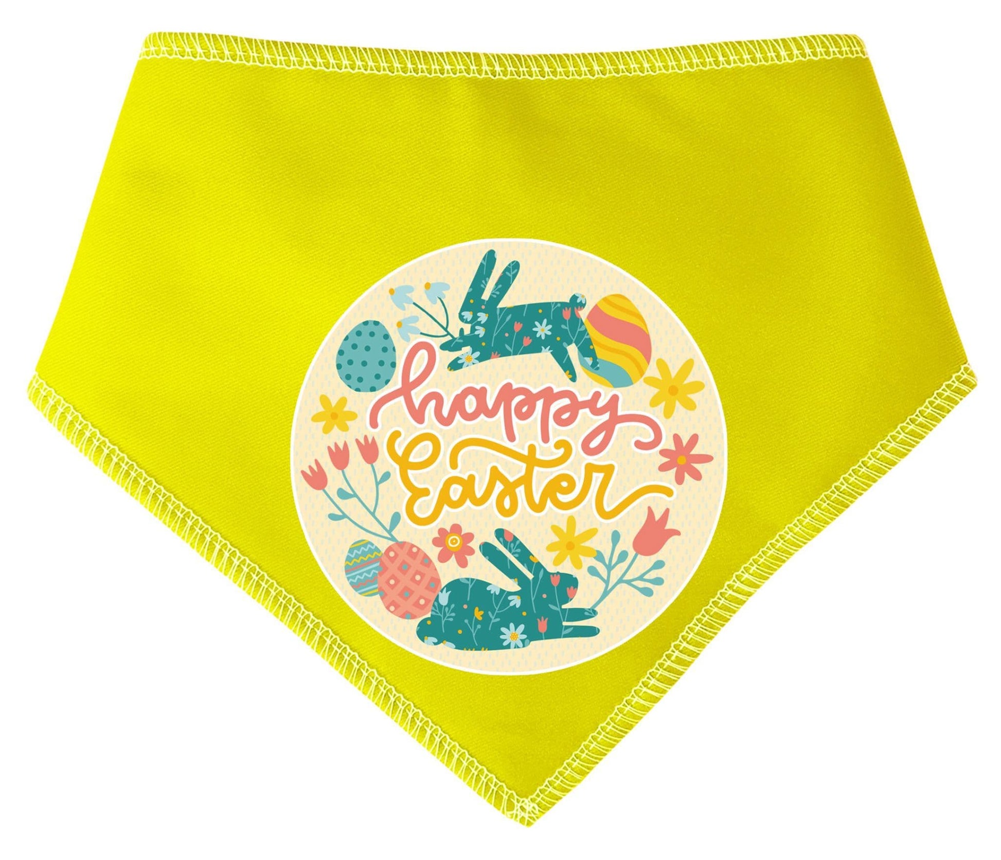 Easter Happy Bunny Circle  Easter Dog Bandana