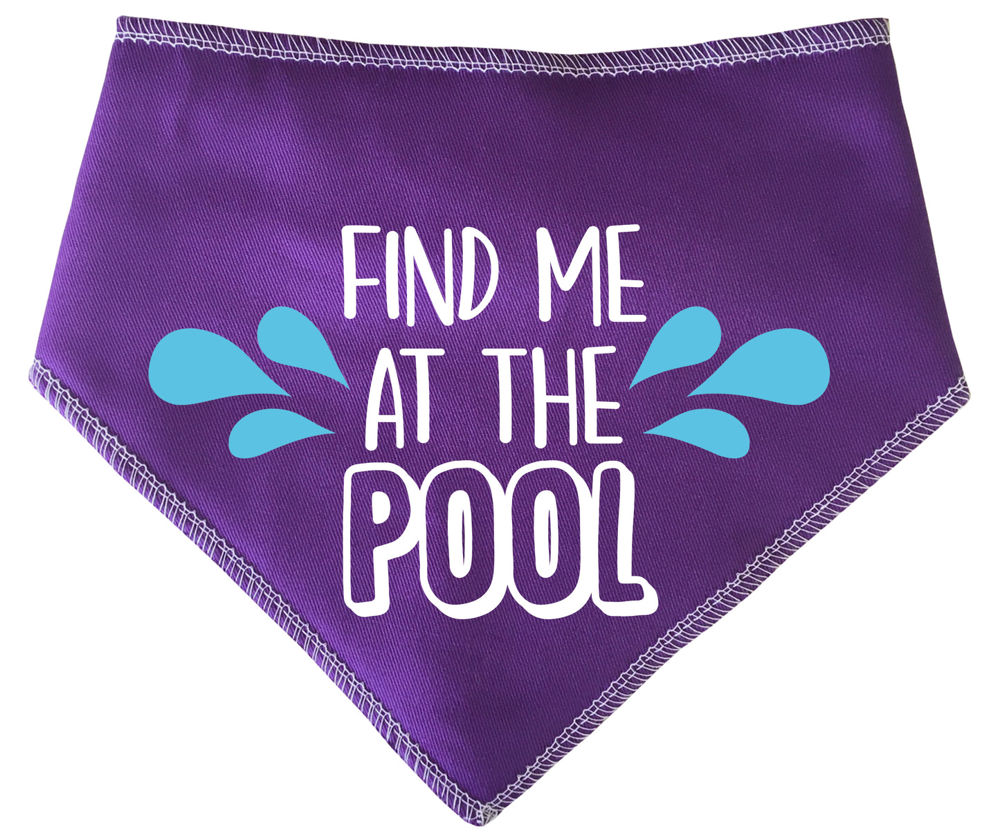 Find Me At The Pool Dog Bandana