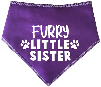 'Furry Little Sister' Fur Family Dog Bandana