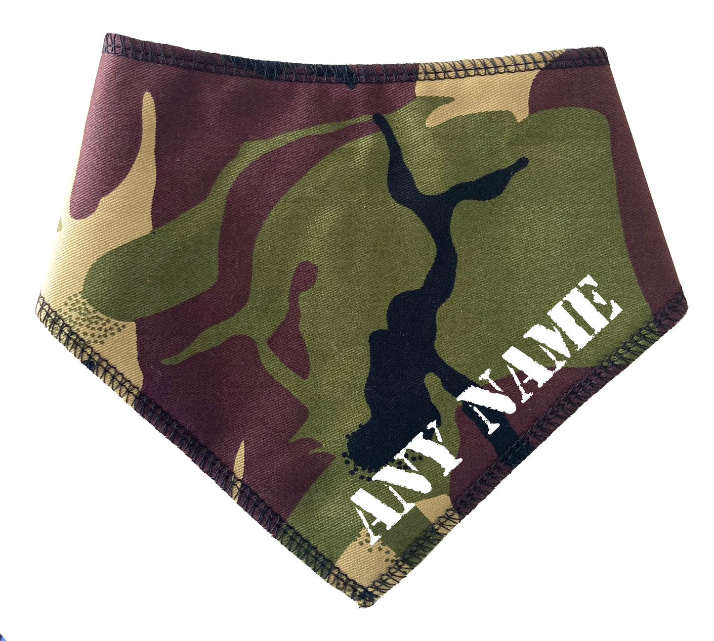 Khaki Camo Any Name Dog Bandana