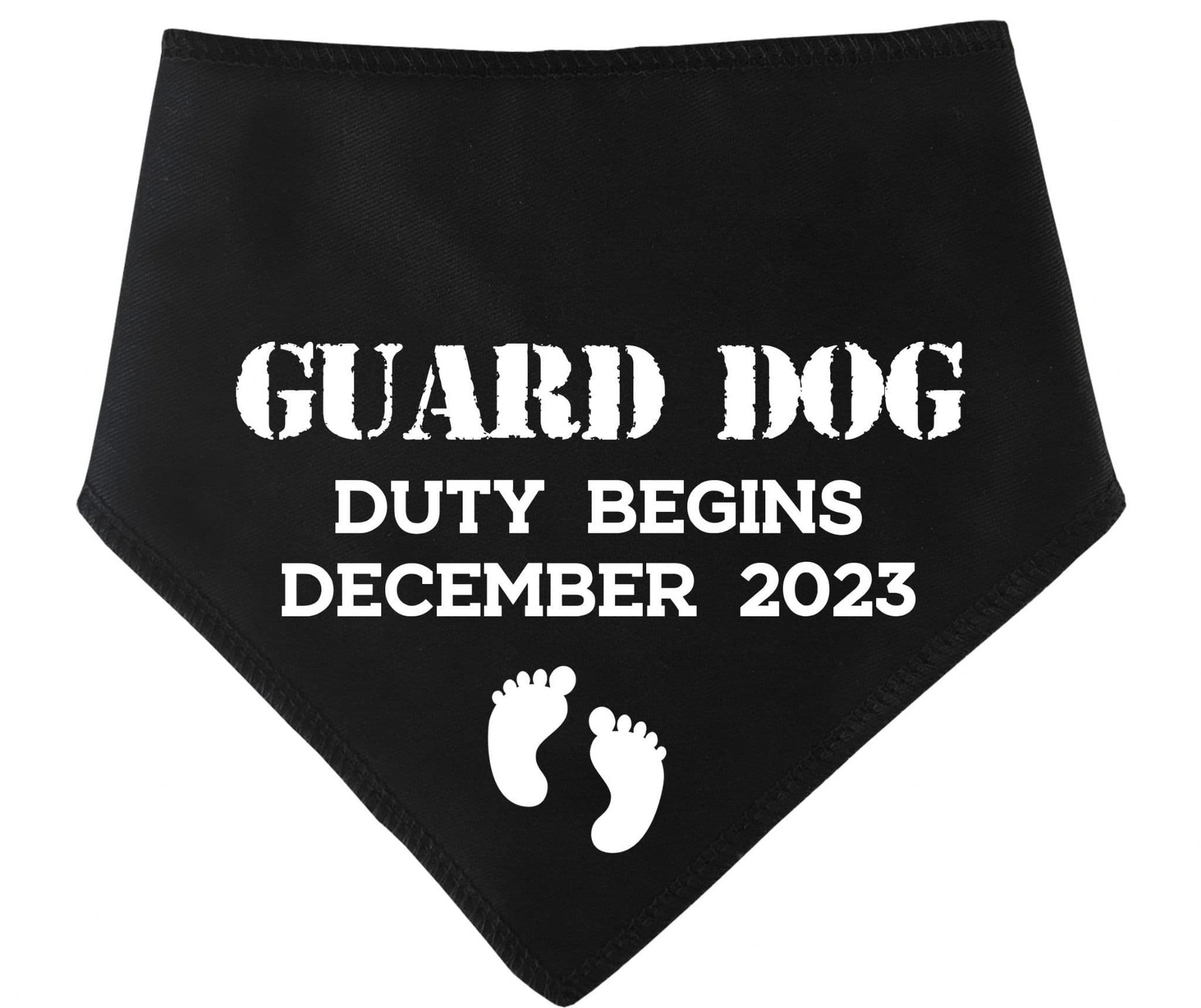 'Guard Dog' Personalised With Date Dog Bandana