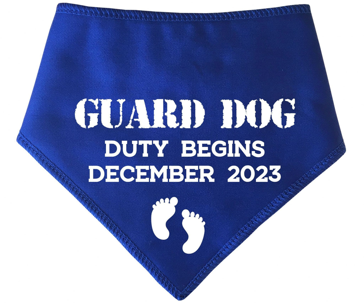 'Guard Dog' Personalised With Date Dog Bandana