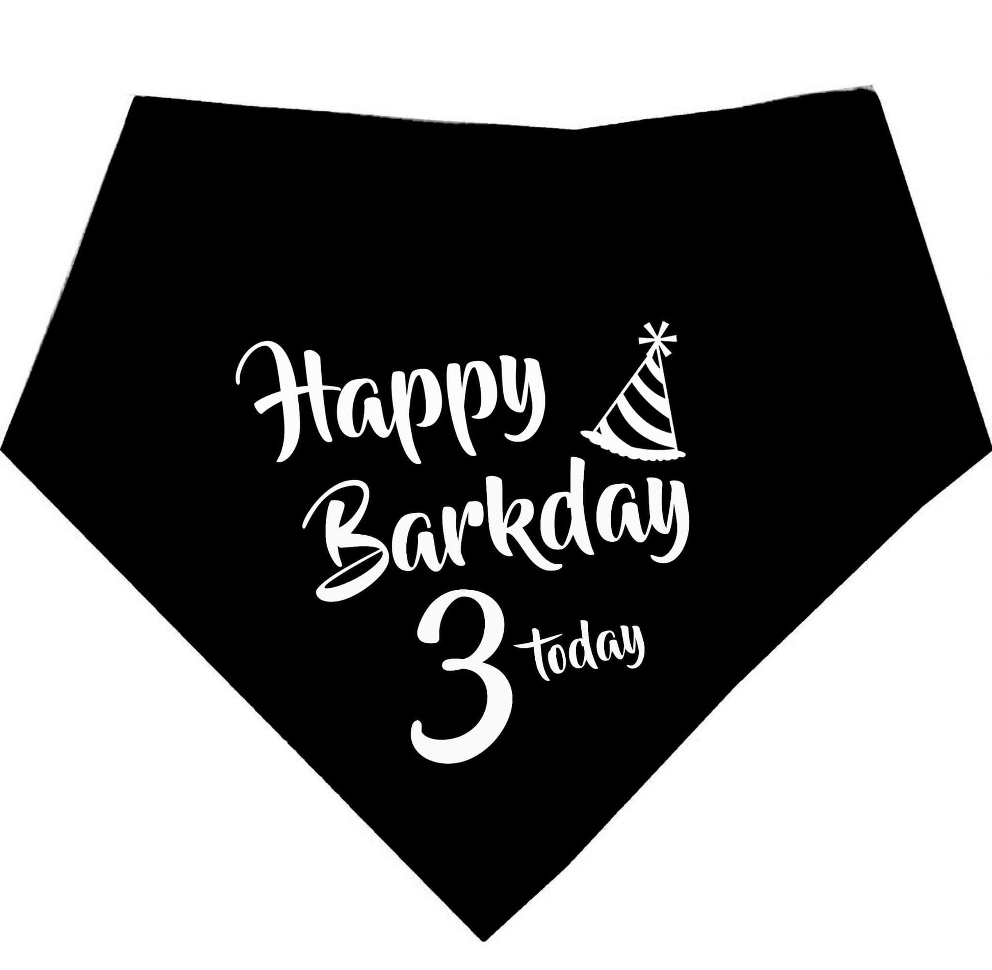 Happy Barkday Dog Bandana - Any Age