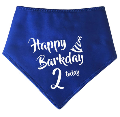 Happy Barkday Dog Bandana - Any Age