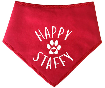'Happy Staffy' Dog Bandana