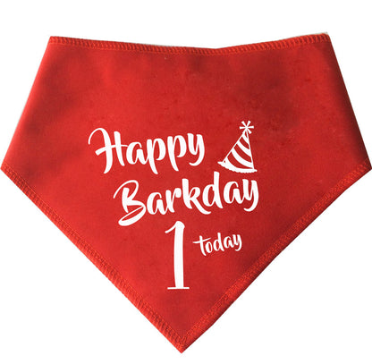 Happy Barkday Any Age Added Dog Bandana