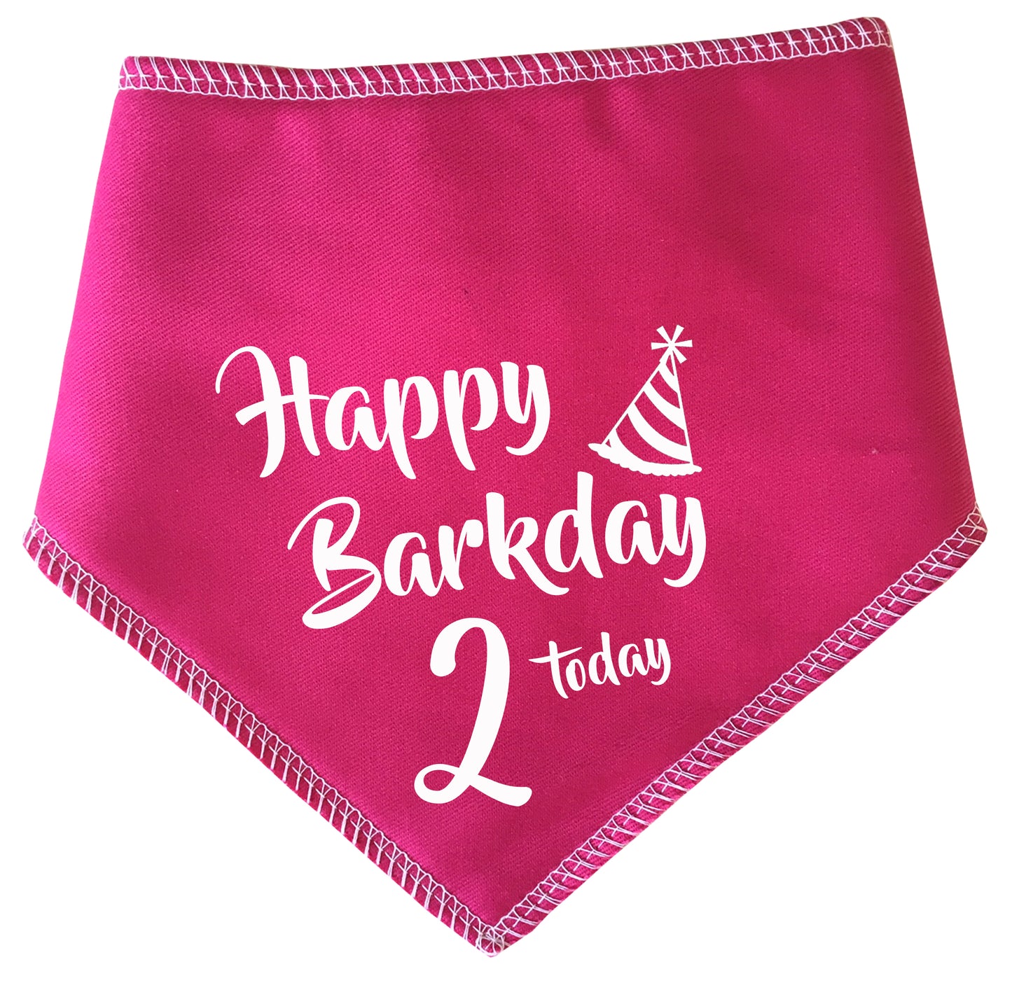 Happy Barkday Any Age Added Dog Bandana