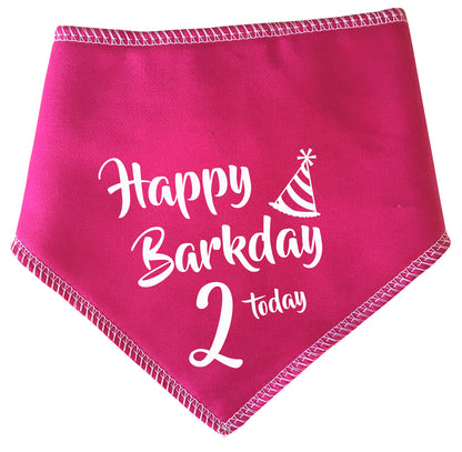 Happy Barkday Any Age Added Dog Bandana
