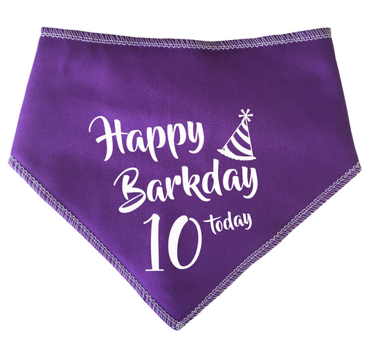Happy Barkday Any Age Added Dog Bandana